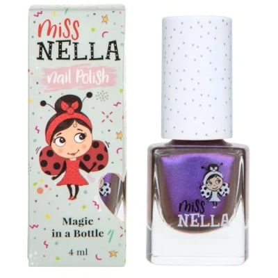Abbildung von Miss Nella Galactic Unicorn abziehbarer Nagellack speziell für Kinder, lila, Peel Off Formel, ungiftig, wasserbasiert und geruchsneutral