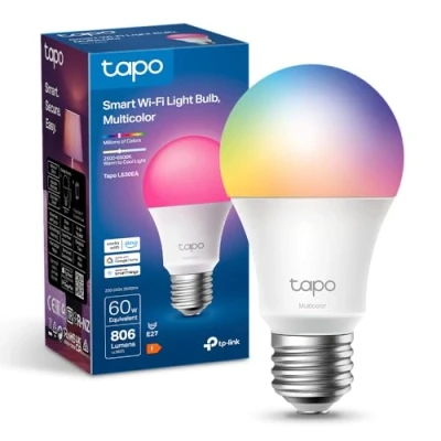 Abbildung von Tapo Smart Glühbirne E27, Kompatibel mit Alexa, Mehrfarbige dimmbare Funktion, 806 Lumen, Zeitpläne und Automatisierungen, Abwesenheitsmodus