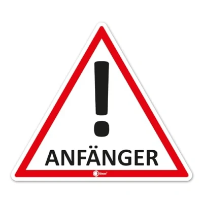 Abbildung von Auto Magnet Schild für Anfänger! I 17 x 15 cm Vorsicht/Achtung Fahranfänger Kfz LKW abnehmbar wetterfest und magnetisch hin714