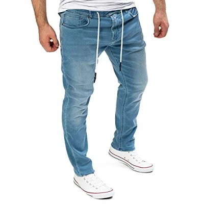 Abbildung von Yazubi Erik Jogginghose Herren Jeans Slim Fit Joggers Baumwolle Stretch Jeanshose Für Männer, Dunkelblau (total Eclipse 194010), W30/L32