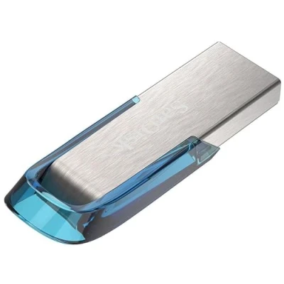 Abbildung von SanDisk Ultra Flair USB 3.0 Flash Laufwerk 128 GB (Rescue Pro Software, Passwortschutz, robust, schlankes Metallgehäuse, 150 MB/s Übertragungsgeschwindigkeit) Blau