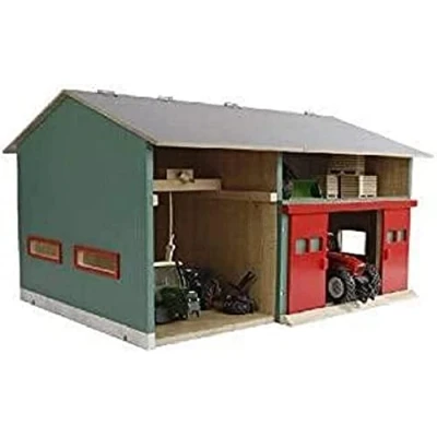 Abbildung von Kids Globe 610816 Workshop with Storage Space (1:32 Scale, Hinged Roof, Movable Gates, Dimensions 41 x 54 32 cm, Without Toy Figures and Accessories)