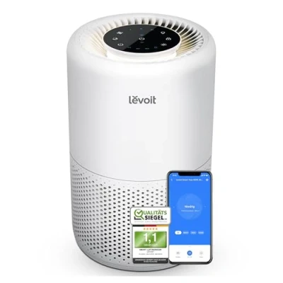 Abbildung von LEVOIT Luftreiniger HEPA Filter für Allergiker, Luftfilter gegen Schimmel Staub Pollen Gerüche, CADR 170m3/h bis zu 35㎡ Raucherzimmer, Air Purifier Schlafmodus Nachtlicht Timer, App Steuerung