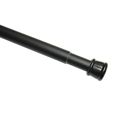 Abbildung von GARDINIA Spannstange, Metall Stange, Ausziehbar, Gardinenstange ohne Bohren und Schrauben, Ø 23/26 mm, Länge 90 140 cm, Schwarz matt