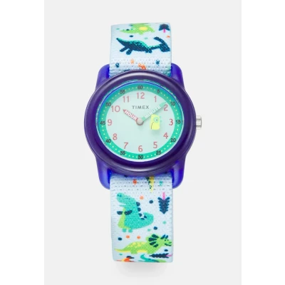 Abbildung von Timex Unisex Kinder Analog Quarz Uhr mit Gewebe Armband TW7C77300