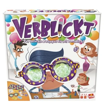 Abbildung von Goliath VERBLICKT Gesellschaftsspiel für Kinder, Spiele ab 7 Jahren, Partyspiele 4 bis 16 Spieler, Errate die Zeichnungen richtig und sammle Punkte, Kreatives Zeichenspiel Familien