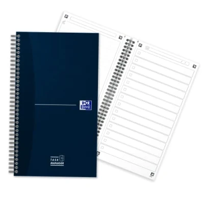 Abbildung von Oxford Task Manager, To Do Listen Notizbuch, Spiralbindung, 460 Seiten, blau, 5 Stück