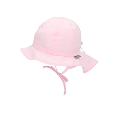 Abbildung von Sterntaler Sonnenhut Mädchen Sommerhut UV Schutz 50+ Mütze mit breiter Krempe und Größenregulierung Nackenschutz Bindebänder Baby Kinder Kopfbedeckung aus Popeline (Bio) puderrosa,Größe 43