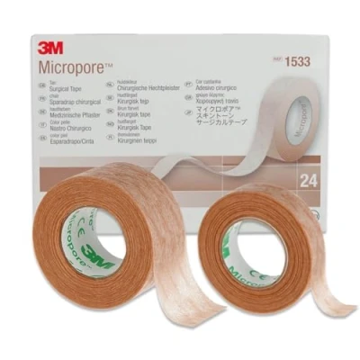 Abbildung von 3M Micropore Tape Vliespflaster Hautfarben mit Anwendungstipps by P Beauty medizinisches Klebeband Wimpernverlängerung, Hautpflaster Hypoallergen, Atmungsaktiv, Wasserfest (1,25cmx9,14m, 1 Rolle)