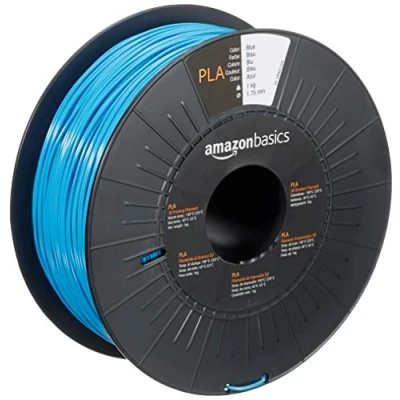 Abbildung von Amazon Basics 3D Drucker Filament aus PLA Kunststoff, 1.75 mm, Blau, 1 kg Spule