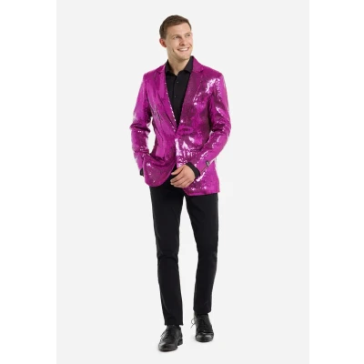 Abbildung von Suitmeister Sequins Anzugsakko, Herren, Größe: Large, Pink