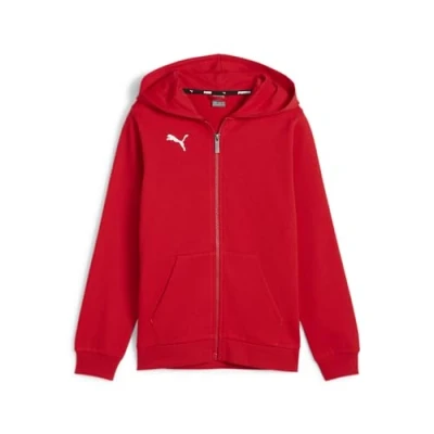 Abbildung von puma Jungen Teamgoal Casuals Kapuzenjacke Jr Schweiß, Red White, 164 EU