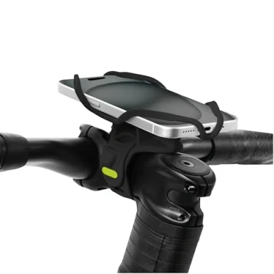 Abbildung von BONE Bike Tie 5 Pro Phone Mount Bicycle Holder for Stem Mounting 4.7&quot; 7.2&quot; iPhone 15/Pro/Pro Max, Ultra Light Motorcycle, Designed Road Schwarz