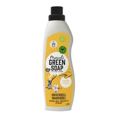 Abbildung von Marcel&#039;s Green Soap Universal Waschmittel Vanille &amp; Baumwolle Waschflüssigkeit Frei von Palmöl Mikroplastik Umweltfreundlich Vegan 97% Biologisch abbaubar 1 L