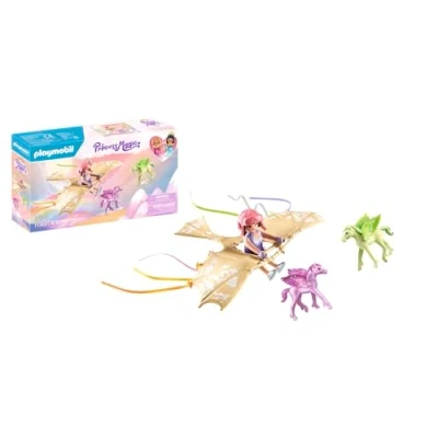 Abbildung von PLAYMOBIL Princess Magic 71363 Himmlischer Ausflug mit Pegasusfohlen, Flugunterricht in den Wolken, Einer Prinzessin und Zwei Spielzeug für Kinder ab 4 Jahren