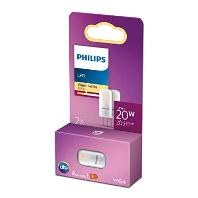 Abbildung von Philips LED G4 Kapsel, 20 W, Brenner, warmweiß, 2er Pack