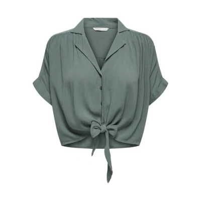 Abbildung von ONLY Onlpaula LIFE TIE Shirt Hemdbluse, Damen, Größe: Large, Balsam green