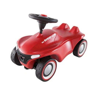Abbildung von BIG Bobby Car Neo Rot Rutschfahrzeug für drinnen und draußen, Kinderfahrzeug mit Flüsterreifen im modernen Design, Kinder ab 1 Jahr