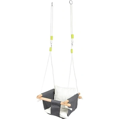 Abbildung von small foot Babyschaukel Komfort aus Holz und Stoff, mit längenverstellbaren Seilen, für Drinnen, ab 18 Monaten, 11584