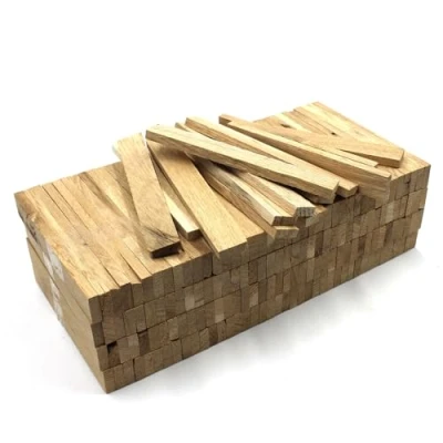 Abbildung von 80x Holzleiste 22x8x160mm Eiche lose Bastelklötzchen zum Basteln Bastelstäbe (Eiche Rustikal 22x8mm)
