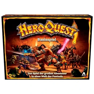 Abbildung von Avalon Hill HeroQuest Basisspiel, Dungeon Crawler Fantasie Abenteuerspiel mit Miniaturen, ab 14 Jahren, für 2 − 5 Spieler