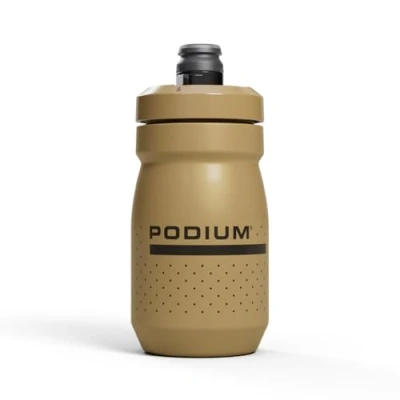 Abbildung von CAMELBAK Podium Sport und Fahrrad Trinkflasche 450 ml BPA frei, leicht zu drücken, tropffrei, passt in alle Standard Flaschenhalter Für Fahrrad, Laufen, Wandern Gold