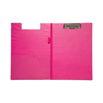 Abbildung von MAUL Schreibmappe A4 Mappe aus Pappe mit Folienüberzug zum Zuklappen Dokumentenmappe Fach für Papier Praktische Dokumententasche Aufhängen Aktenmappe Büro Pink
