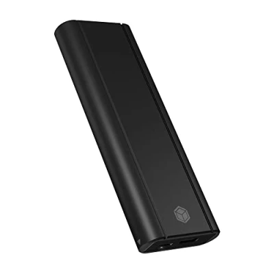 Abbildung von ICY BOX M.2 SSD/NVMe Gehäuse, USB 3.2 (10 Gbit/s), Werkzeuglos, Kühlsystem, C, A, PCIe, M Key, Extern, NVMe Adapter, Aluminium, Schwarz, IB 1807MT C31