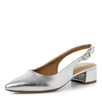 Abbildung von Tamaris Sling Pumps, Damen, Größe: 38, Silver metall Schuhe