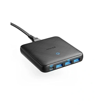 Abbildung von Anker 65W 4 Port PIQ 3.0 &amp; GaN Schnellladenetzteil, PowerPort Atom III Ladegerät, 45W USB C Anschluss, Für MacBook, Laptop, iPad Pro, iPhone 15, Galaxy, Pixel