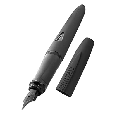 Abbildung von ONLINE Füller Switch Expert, Patronen &amp; Touchpen in einem, für Tablets Smartphones, Multifunktions Stift inkl. Standard Tintenpatronen, Schwarz, Iridiumfeder, Federstärke F