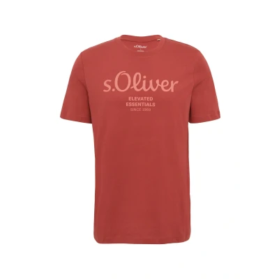Abbildung von s.Oliver Kurzarm Tshirt print, Herren, Größe: Large, Mohnrot