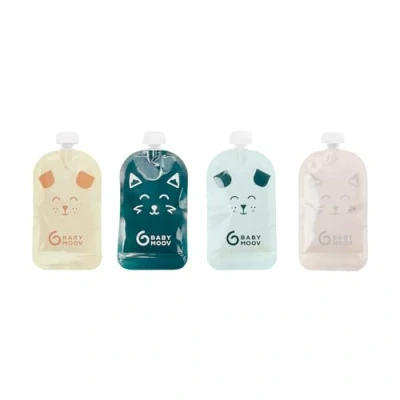 Abbildung von Babymoov ISY Pouches wiederverwendbare Quetschbeutel 150ml aus recycletem Kunststoff, 20er Set