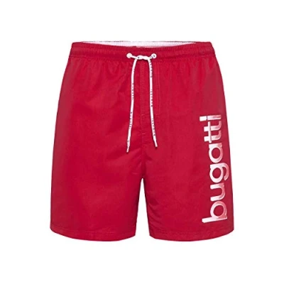 Abbildung von Bugatti Herren Badeshort in Marineblau, türkis oder schwarz, Rot (Tomato Red), XL