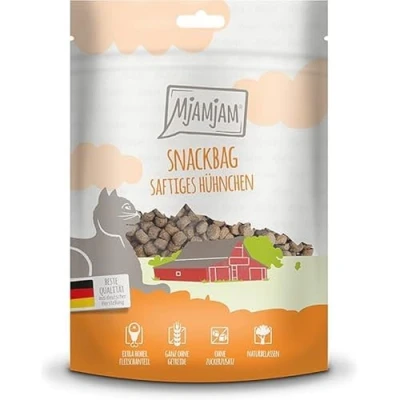 Abbildung von MjAMjAM Premium Katzensnack Snackbag saftiges Hühnchen, 1er Pack (1 x 125 g), naturbelassen ganz ohne synthetische Konservierungsstoffe