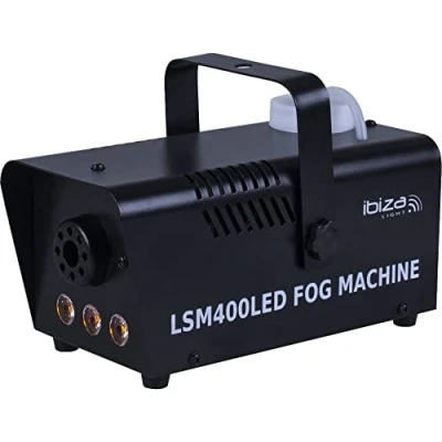 Abbildung von Ibiza LSM400LED BK 400W Nebelmaschine mit integrierten LEDs und Fernsteuerung Schwarz