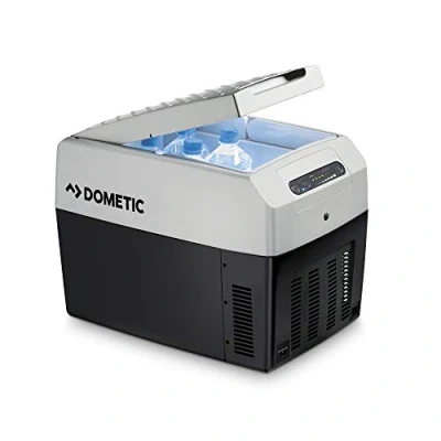 Abbildung von DOMETIC Tropicool TCX 14 tragbare elektrische Kühlbox für 12/24 und 230 V Anschluss, Liter, Auto, LKW, Boot, Reisemobil Steckdose, Grau