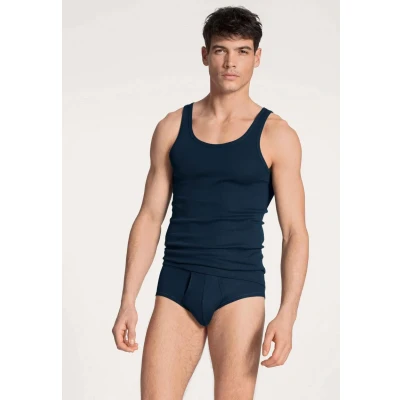 Abbildung von Calida Twisted Cotton MIT Eingriff Slip, Herren, Größe: Small, Iceblue