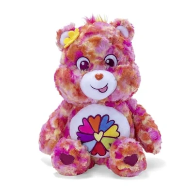 Abbildung von Simba Glücksbärchi Flower Power Kuscheltier 35cm Kuschelweiches Plüschtier für Kinder und Erwachsene Niedliches Geschenk Original Sammlerstück weiches Stofftier Mädchen Jungen