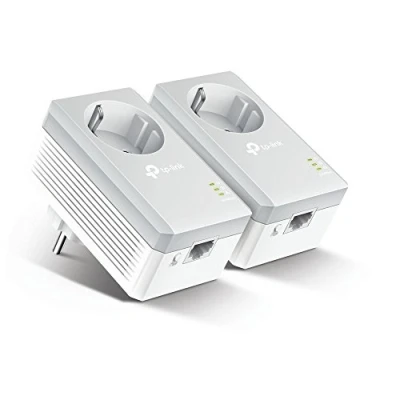 Abbildung von TP Link Powerline Adapter Set TL PA4010P KIT(600Mbit/s, mit Steckdose, 100Mbit/s Ethernet LAN, Kompatibel allen HomePlug AV/AV2 Adaptern, schnelle Datenübertragung über die Stromleitung)