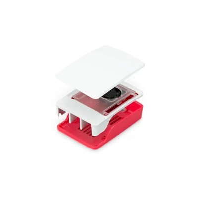 Abbildung von offizielles Gehäuse für Raspberry Pi 5, rot/weiß