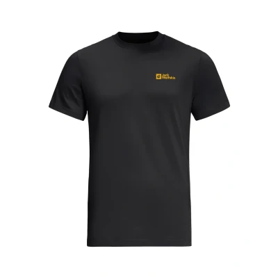 Abbildung von Jack Wolfskin Herren Essential M T Shirt Shortsleeve, Schwarz, L EU