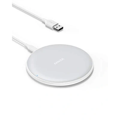 Abbildung von Anker 313 Kabelloses Ladepad Pad, Qi Zertifiziert 10W Max für iPhone 15/15 Pro/15 Pro Max/14/13/12/11, SE 2020, AirPods (Ohne Netzteil, Nicht kompatibel mit MagSafe Magnetischer Ladefunktion)