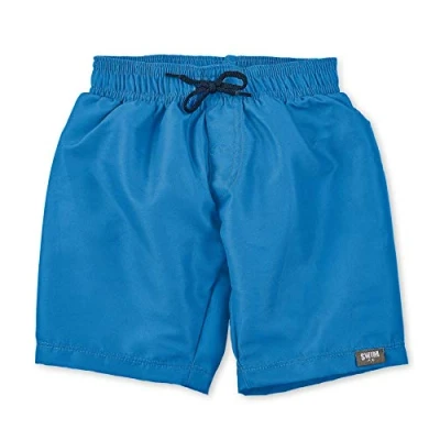 Abbildung von Sterntaler Badeshorts uni UV Schutz 50+ Schwimmhose Jungen Beachwear schnelltrocknend Kinder Badehose mit verstellbarem Kordelzug im Bund, leuchtblau, Größe 116