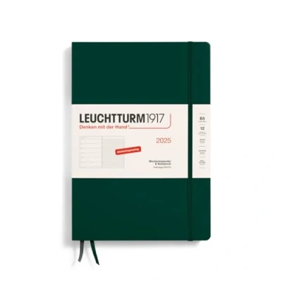 Abbildung von LEUCHTTURM1917 370481 Wochenkalender &amp; Notizbuch 2025, Composition B5 Hardcover 12 Monats Planer, 80 g, liniert Forest Green