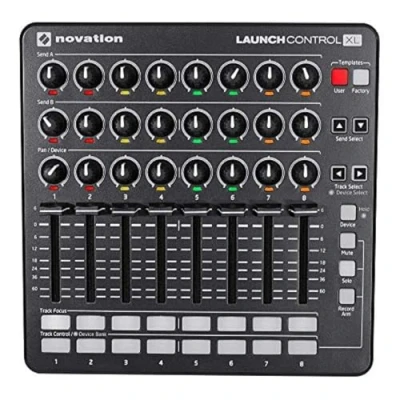 Abbildung von Novation Launch Control XL MKII USB MIDI Controller für Ableton Live mit zuweisbaren Bedienelementen