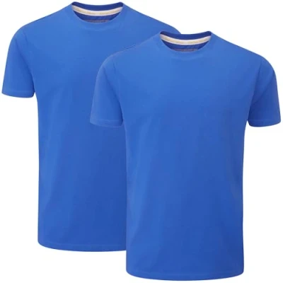 Abbildung von Charles Wilson 2er Packung T Shirts mit Rundhalsausschnitt (M, Azure Blue (0824))