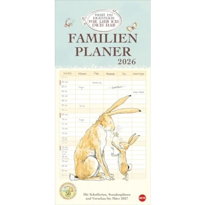 Abbildung von Weißt du eigentlich, wie lieb ich dich hab? Familienplaner 2026: Familienkalender mit 5 Spalten. Liebevoll illustrierter Familien Wandkalender Schulferien und Stundenplänen. (Familienplaner Heye)