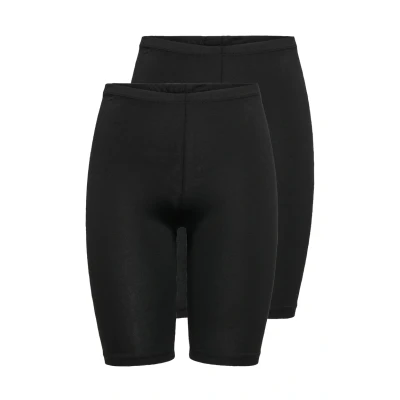 Abbildung von ONLY Onllive LOVE CITY 2 PACK Shorts, Damen, Größe: XS, Black/black