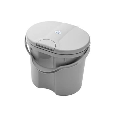 Abbildung von Rotho Babydesign TOP Windeleimer recycelt geruchsdicht ohne Nachfüllkasetten Wickeleimer grau